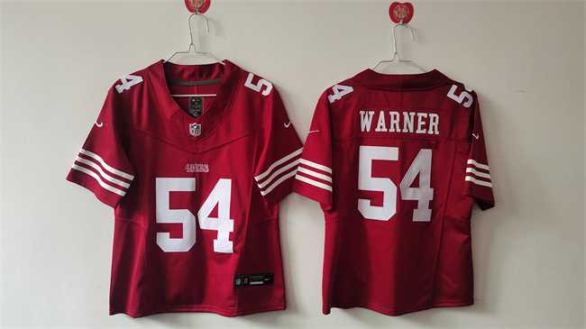 Women%27s San Francisco 49ers #54 Fred Warner Red F.U.S.E Vapor Untouchable Stitched Jersey